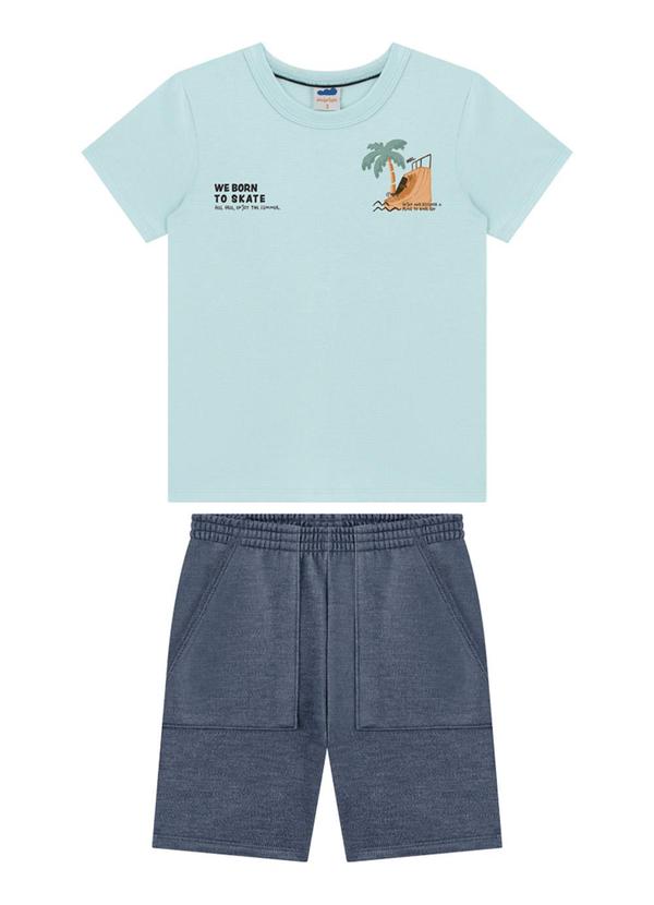 Conjunto Camiseta e Bermuda Azul