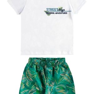Conjunto Camiseta e Bermuda Branco