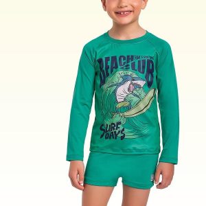 Conjunto Camiseta/Sunga Moda Praia Verde