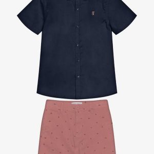 Conjunto Infantil Camisa com Bermuda Azul