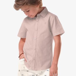 Conjunto Infantil Camisa com Bermuda Rosa
