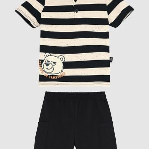 Conjunto Listras em Botonê Preto