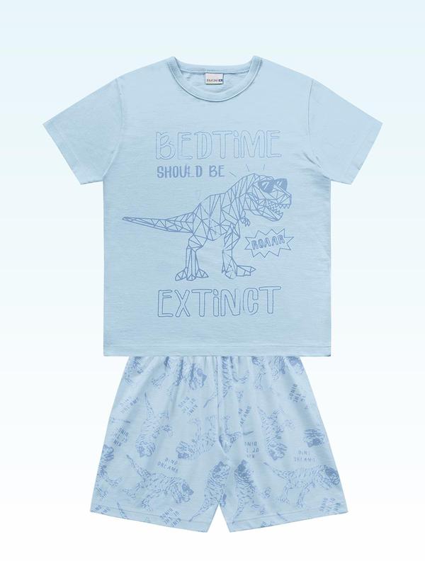 Conjunto Pijama Camiseta e Bermuda Azul