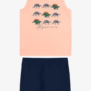 Conjunto Regata com Bermuda Infantil Rosa