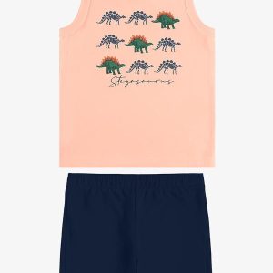 Conjunto Regata com Bermuda Infantil Rosa