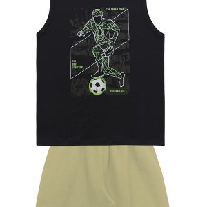 Conjunto Regata e Bermuda Preto