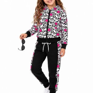 Conjunto de Inverno Caveirinhas Preto