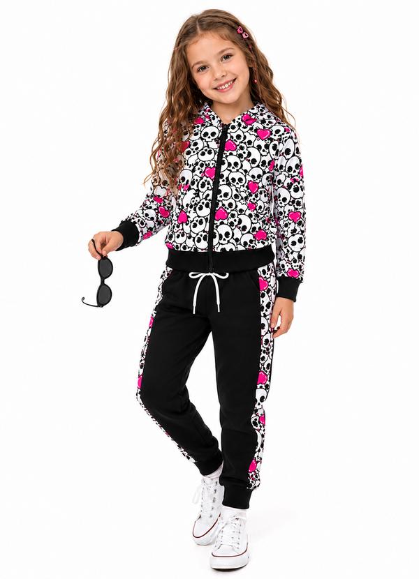 Conjunto de Inverno Caveirinhas Preto