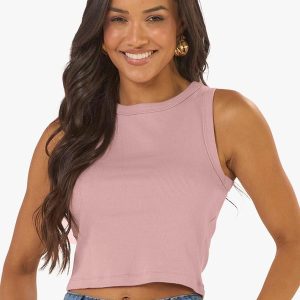 Regata Cropped Feminina Ribana Rosa