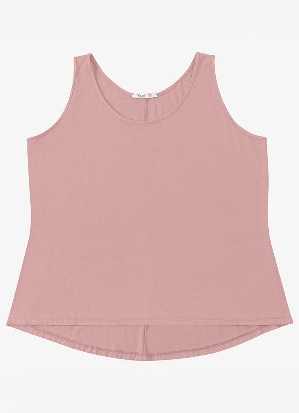 Regata Feminina Plus Size Rosa