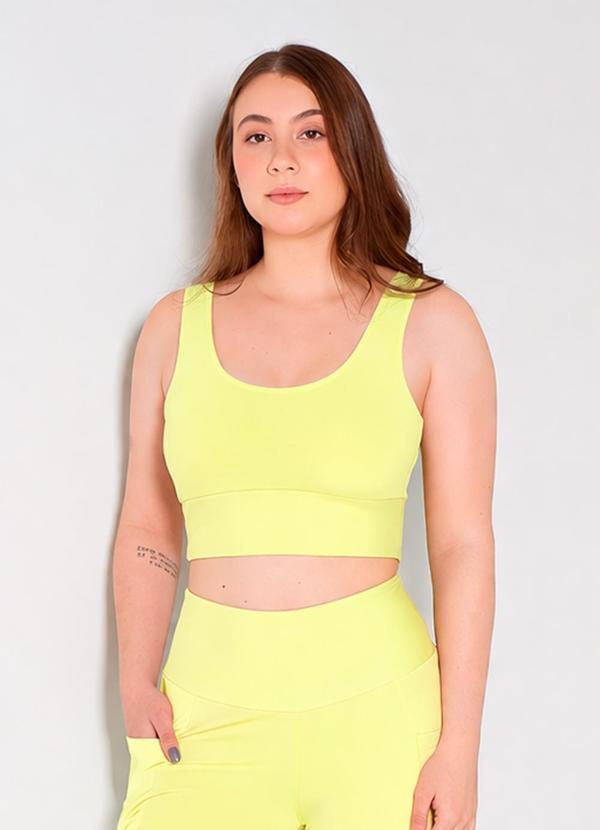 Top Joice Amarelo Flauta