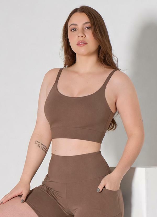 Top Vicky Marrom Avelã