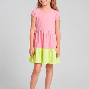 Vestido Colorido 100% Algodão Rosa