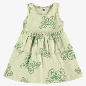 Vestido Infantil Estampado Ribana Verde