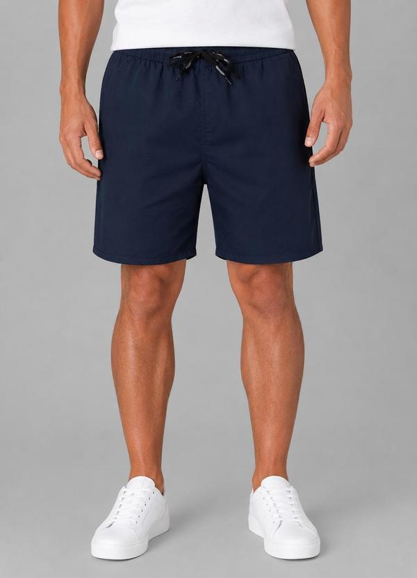 Bermuda Masculina em Tactel com Bolsos Azul