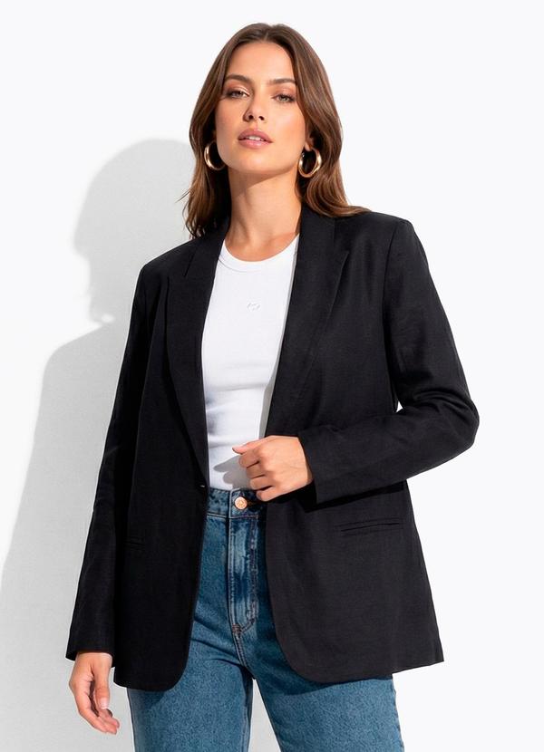 Blazer Linho Preto