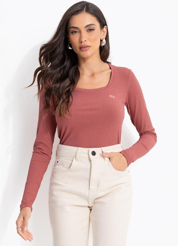 Blusa Canelada Rosa