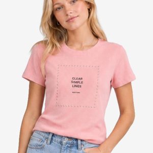 Blusa Feminina em Ribana com Termocolante Rosa