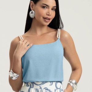 Blusa em Viscose Azul