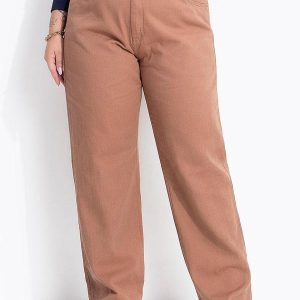 Calça Jeans Marrom Claro Mom