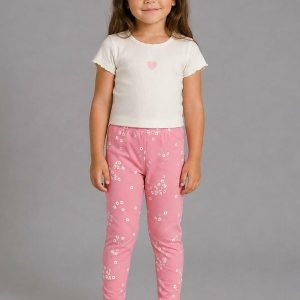 Calça Legging em Molecotton Rosa