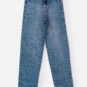 Calça Straight Jeans Azul