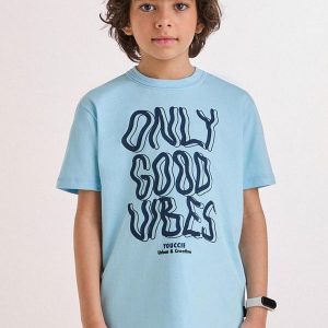 Camiseta Azul Only Good Vibes Azul