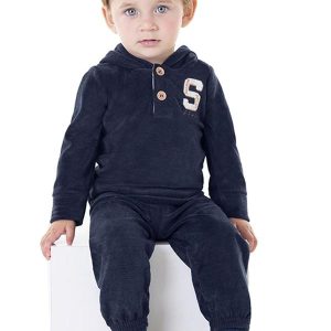 Conjunto Bebê Blusão e Calça Plush S Baby Azul