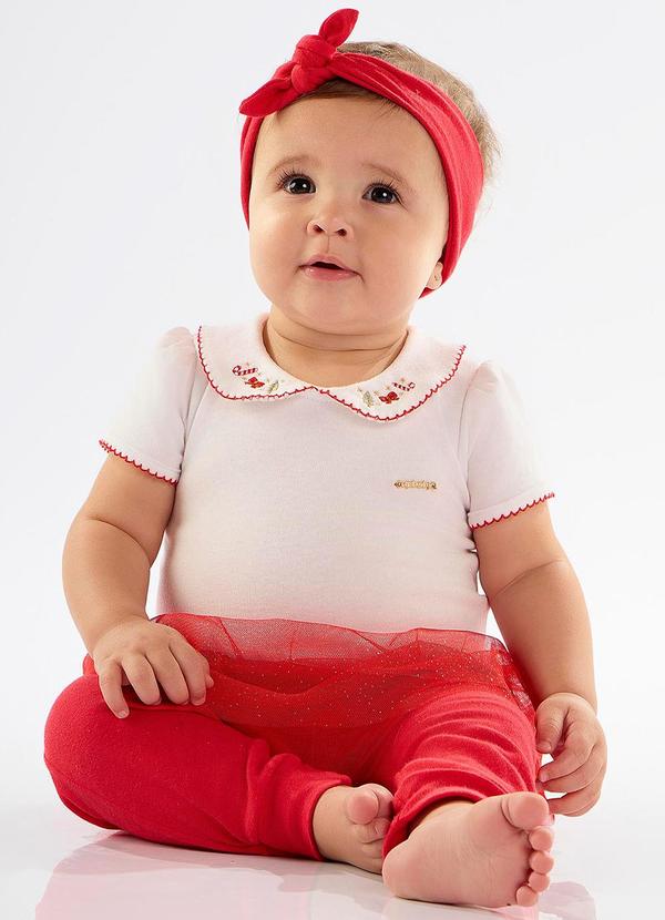 Conjunto Bebê Menina Body e Calça Branco