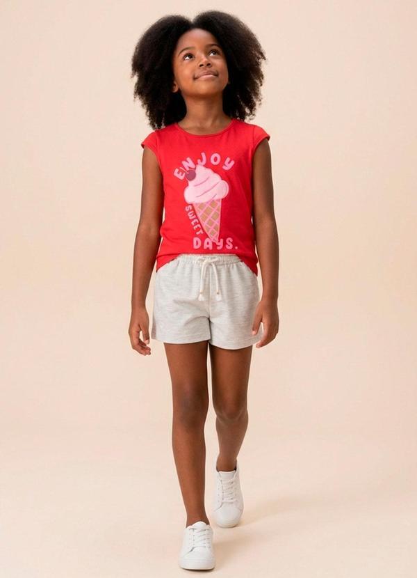 Conjunto Blusa e Short Vermelho