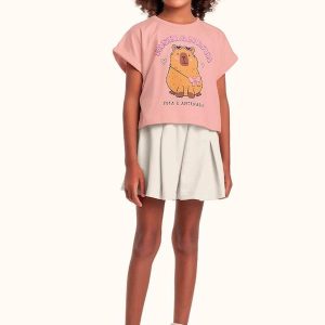Conjunto Blusa e Shorts Rosa