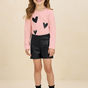 Conjunto Blusa e Shorts Rosa