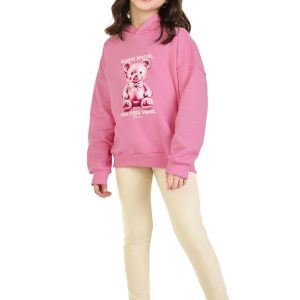 Conjunto Blusão e Legging Jeans Rosa