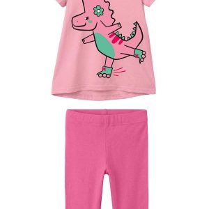 Conjunto Dinossauro Weeeee Rosa Claro