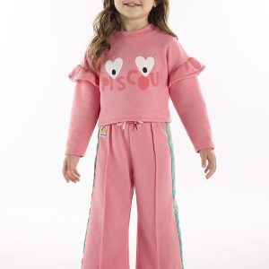 Conjunto Infantil Blusão e Calça Rosa