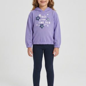 Conjunto Infantil Blusão e Legging Roxo