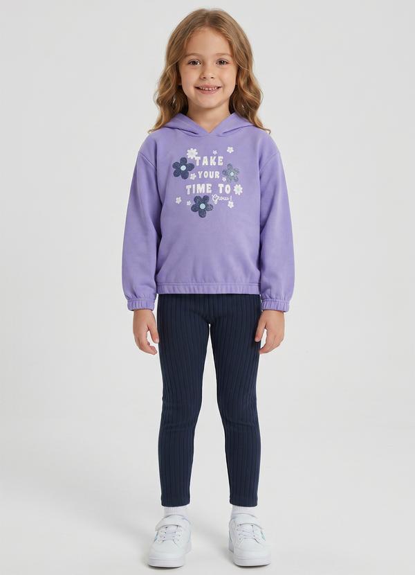 Conjunto Infantil Blusão e Legging Roxo