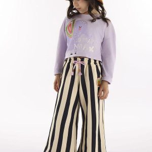 Conjunto Infantil Cropped e Calça Roxo