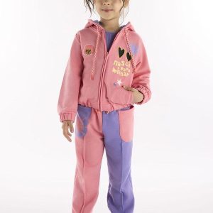 Conjunto Infantil Jaqueta e Calça Rosa