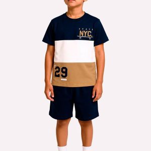 Conjunto Infantil Lettering Menino Azul