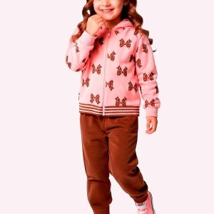Conjunto Infantil Menina Laços Rosa