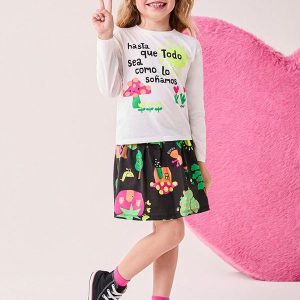 Conjunto Infantil Menina Manga Longa Rosa