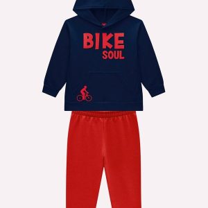 Conjunto Infantil Menino Lettering Azul