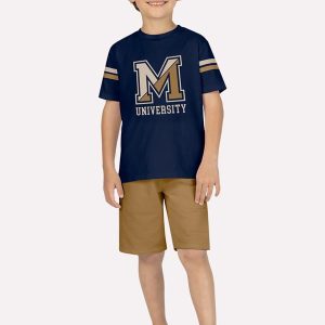 Conjunto Infantil Menino Lettering Azul