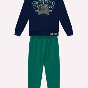 Conjunto Infantil Menino Lettering Azul