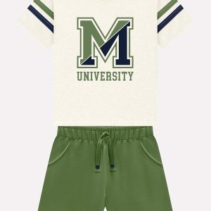 Conjunto Infantil Menino Lettering Cinza