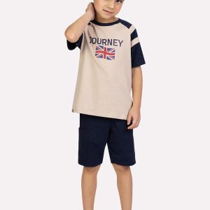 Conjunto Infantil Menino Lettering Marrom