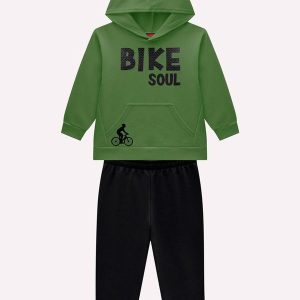 Conjunto Infantil Menino Lettering Verde