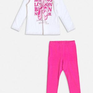 Conjunto Infantil Sapatilhas com Strass Branco