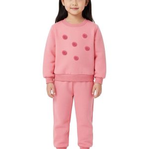 Conjunto Jogger com Pompom Rosa Claro